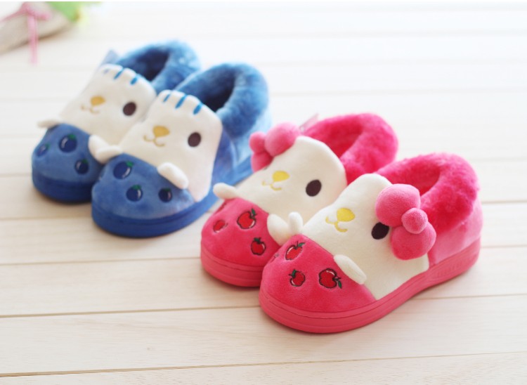 Pantoufles enfants en suède pour hiver - Ref 1003570 Image 44
