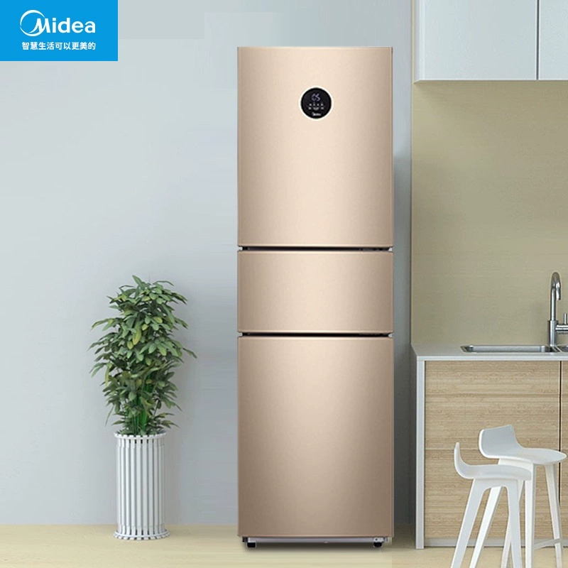 Thiết bị thông minh ba cửa nhỏ cho gia đình có dung tích 231 lít của Midea, tủ lạnh nhỏ tiết kiệm năng lượng hạng nhất không có sương giá có dung tích 231 lít với đôi mắt to - Tủ lạnh