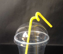  909598mm disposable transparent semicircular arch ball cover Juice milk tea cold drink PET plastic cup takeaway packing cover