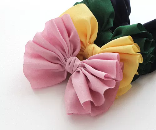 Xiaoqiao vải Hàn Quốc nhập khẩu vải bông mịn thủ công tự làm nơ nơ ruy băng trẻ em kẹp tóc mái bằng kẹp tài liệu - Công cụ & vật liệu may DIY