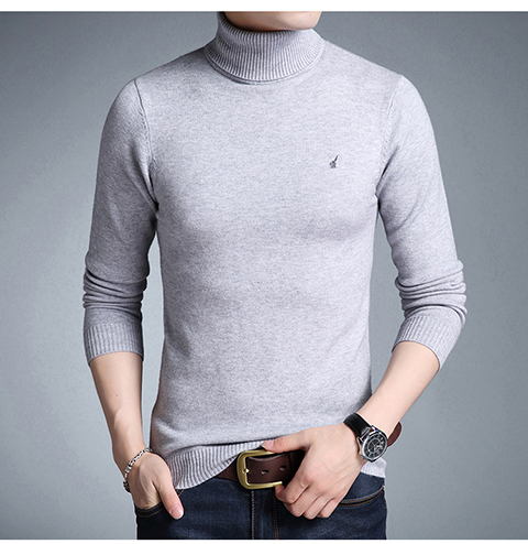 Playboy áo len cao cổ nam mùa đông trẻ trung màu rắn chạm đáy áo len nam phiên bản Hàn Quốc của xu hướng áo len shop áo hoodie nam