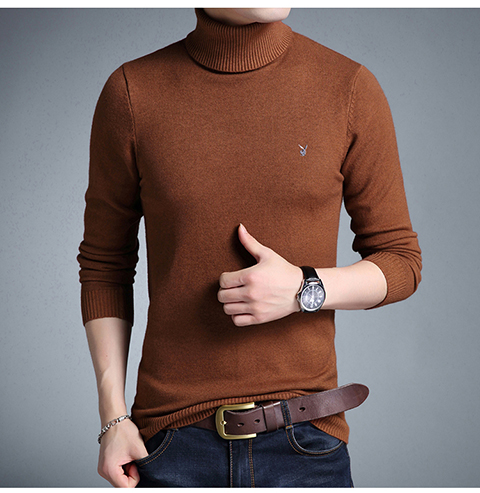 Playboy áo len cao cổ nam mùa đông trẻ trung màu rắn chạm đáy áo len nam phiên bản Hàn Quốc của xu hướng áo len shop áo hoodie nam