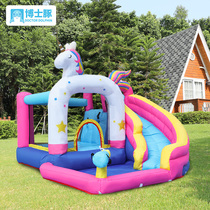 Doctoral Guinea Unicorn Inflatable Castle Outdoor Kindergarten Slide-Ladder Jumping Bed Toys Children Indoor Small Trampoline Bed