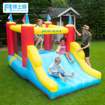 Doctoral Guinea Inflatable Castle Children Trampoline Bed Slides Indoor outside Jumping Bed Family Baby Naughty Castle With Protective Net