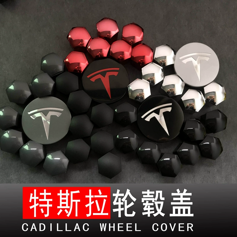 Thích hợp cho Tesla Model3 / Y / X nắp trung tâm xe trang trí nắp vặn nắp lốp phụ kiện sửa đổi bánh xe dán đổi màu xe ô tô decal xe oto