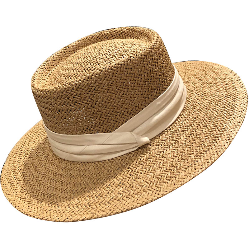 Summer handcrafted wide-brimmed and flat-brimmed socialite hats by Instagram influencers, sunshade and sun protection, vacation beach straw hats for children detail image 12