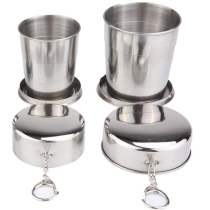 Stainless steel telescopic Cup folding Cup outdoor travel washing Cup creative compression Cup mini portable small wine glass