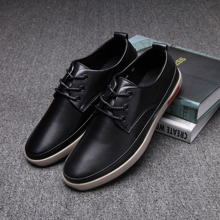 Autumn Men Leather Buffalo Business Leisure Shoes Breakthrough Soft Soft Soft Leather Foreign Trade Fashion with Men Shoes Single Shoes