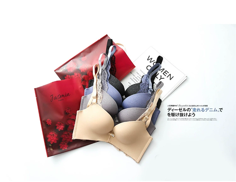 Sexy ren một mảnh liền mạch đồ lót thu thập vẻ đẹp hoang dã trở lại ngực nhỏ không có vòng thép cô gái áo ngực