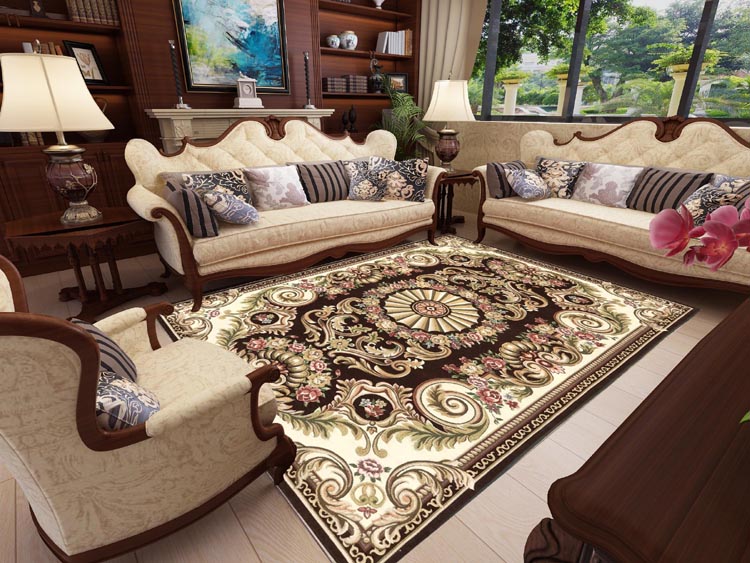Phong cách châu Âu phòng khách thảm bàn cà phê đệm sofa đệm phòng ngủ đầu giường chăn vải dệt mặc chống trượt mùa xuân và mô hình mùa hè Mỹ - Thảm tham long