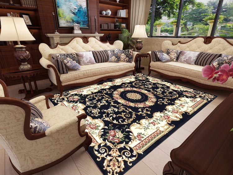 Phong cách châu Âu phòng khách thảm bàn cà phê đệm sofa đệm phòng ngủ đầu giường chăn vải dệt mặc chống trượt mùa xuân và mô hình mùa hè Mỹ - Thảm tham long