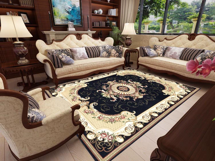 Phong cách châu Âu phòng khách thảm bàn cà phê đệm sofa đệm phòng ngủ đầu giường chăn vải dệt mặc chống trượt mùa xuân và mô hình mùa hè Mỹ - Thảm