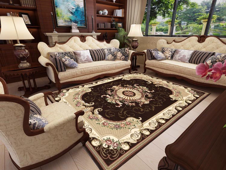 Phong cách châu Âu phòng khách thảm bàn cà phê đệm sofa đệm phòng ngủ đầu giường chăn vải dệt mặc chống trượt mùa xuân và mô hình mùa hè Mỹ - Thảm