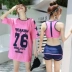 Bộ đồ bơi nữ 2018 mới thể thao ba mảnh set đồ góc cạnh bảo thủ che bụng đã mỏng manh sinh viên Hàn Quốc bong bóng nước suối nhỏ - Bộ đồ bơi hai mảnh đồ bơi 2 mảnh dáng váy Bộ đồ bơi hai mảnh