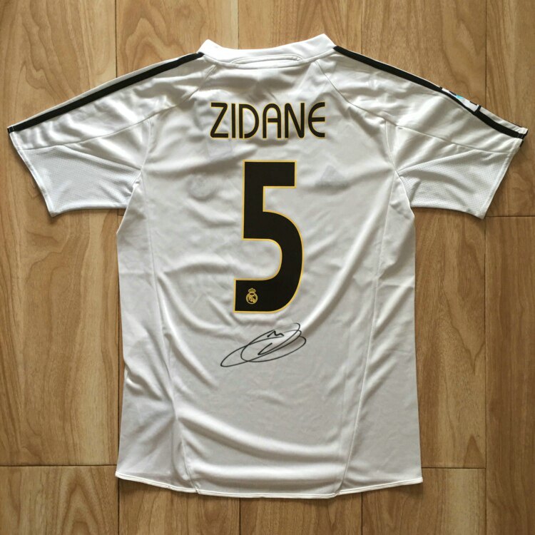Real Madrid's Real Madrid Zidane's autograph-signed jersey football suit Beckham Figolauer