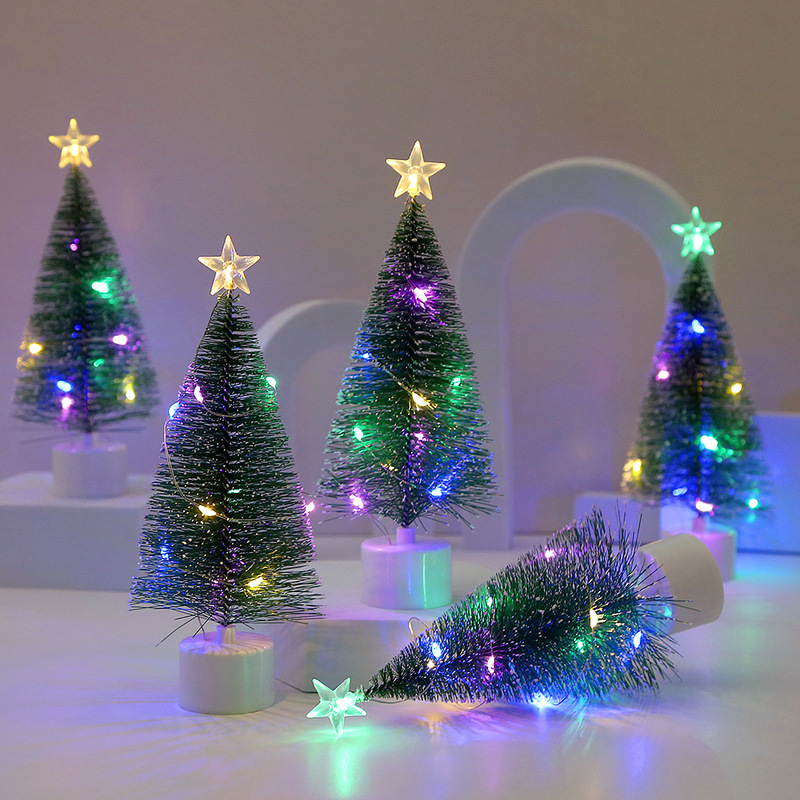 Christmas Gifts, Colorful Luminous Christmas Tree Decorations, Desktop Ornaments, Creative Mini Pine Needle Christmas Trees, Small Gifts Christmas Gifts, Colorful Luminous Christmas Tree Decorations, Desktop Ornaments, Creative Mini Pine Needle Christmas Trees, Small Gifts