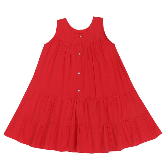 Girls Dress Summer 2023 New Korean Style Children's Clothing Medium and Large Children's Style Cotton Skirt Children's Skirt Summer Pure Cotton