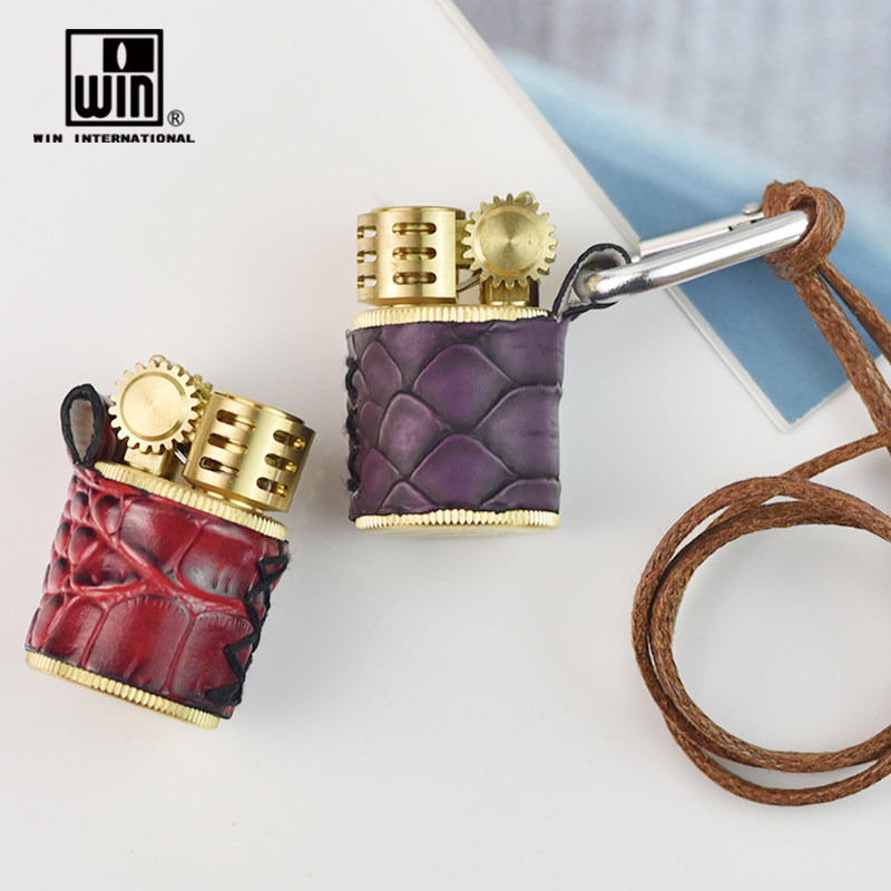 Original WIN Douglas creative kerosene Mini version lighter personality fashion imitation leather small fat pier lighter
