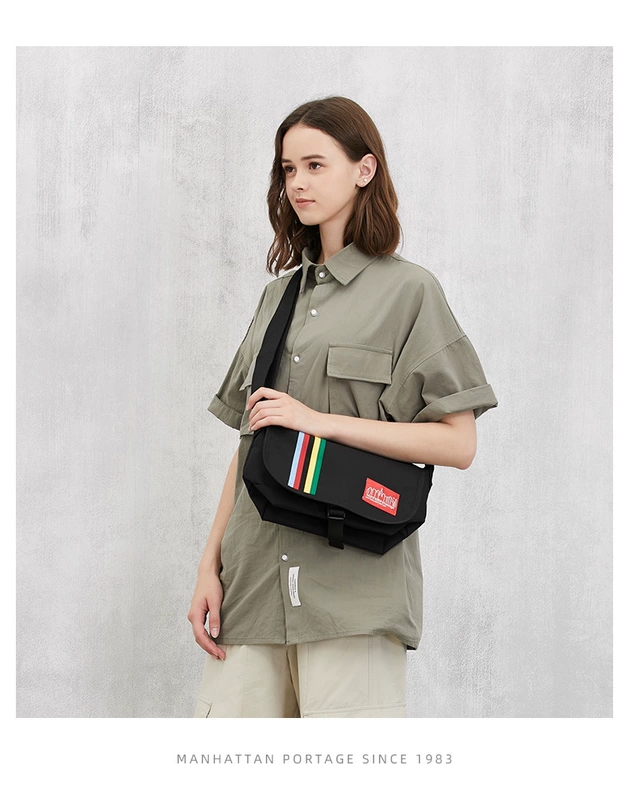 Manhattan Manhattan messenger túi đàn ông và phụ nữ sứ giả thương hiệu thời trang vai messenger túi chống thấm nước - Túi của con người