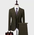 Tiệc cưới cho nam Váy thời trang Bộ đồ kẻ sọc Set Slim Fit Casual Business Big Size Suit Ba mảnh nam áo len nam Suit phù hợp