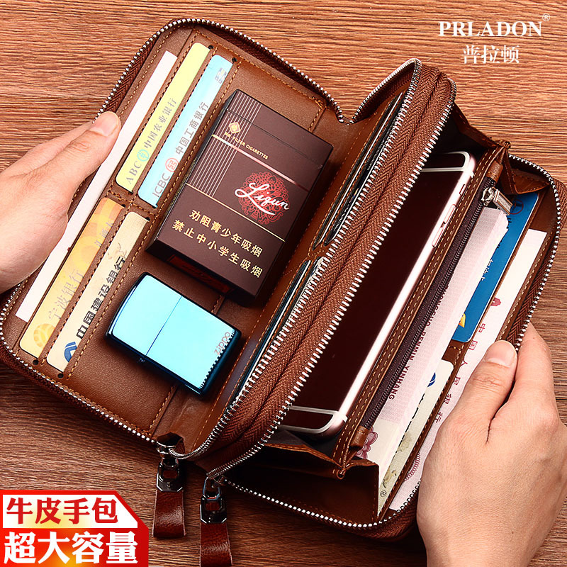 Genuine Leather Wallet for Men, Fashionable Long Men's Leather Clutch, Men's Handbag, Clutch Bag with Zipper, Women's Phone Bag, Clutch Purse Genuine Leather Wallet for Men, Fashionable Long Men's Leather Clutch, Men's Handbag, Clutch Bag with Zipper, Women's Phone Bag, Clutch Purse