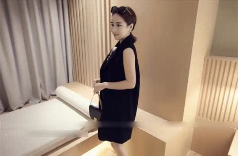 Fat MM2018 mùa thu vest mới của phụ nữ áo khoác dài size nữ phiên bản Hàn Quốc của vest vest mỏng hoang dã áo vest nữ dáng dài