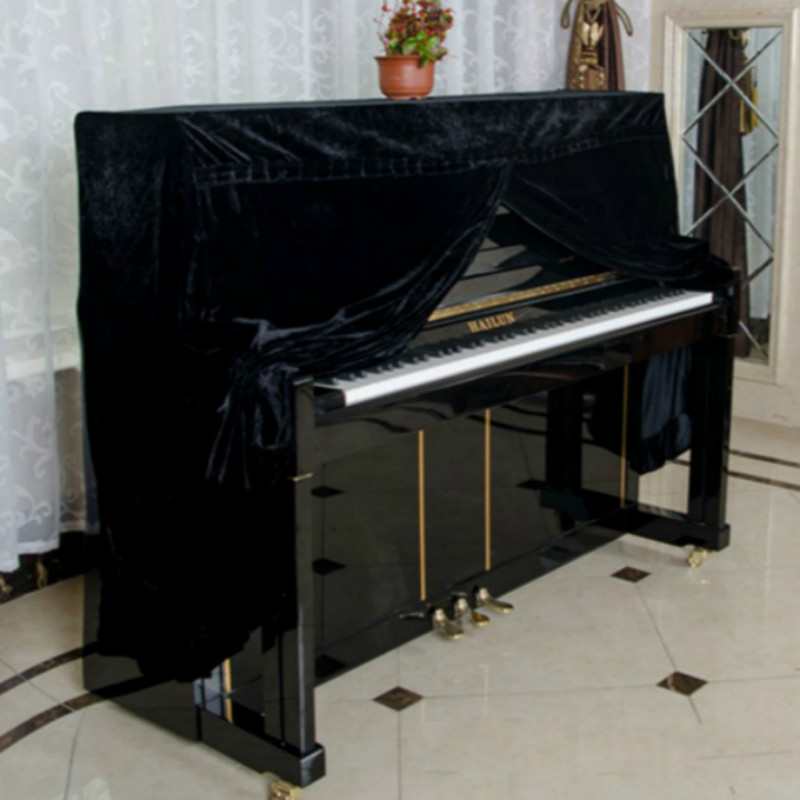 Piano cover thickened gold velvet piano cover full cover full package half cover dust cover