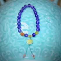 Natural Amethyst South Red Beads Womens Bracelet Diversity Hair-0360-65