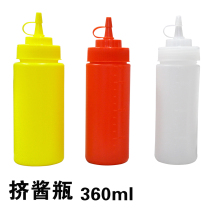 Squeeze sauce bottle Tomato salad sauce Transparent plastic tip squeeze honey seasoning sauce cream bottle for business