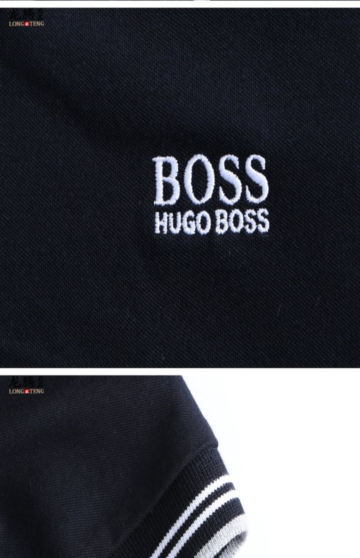 Đầm đích thực HUGO BOSS nam ngắn tay áo polo ngắn tay áo thun thêu logo mùa hè mới áo phông polo