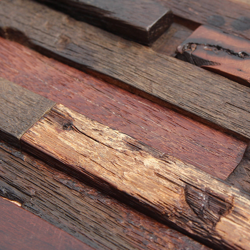 Old ship wood Marseille Home Clothing Main tiles Weathered Epidermis 300 * 900 In case of boat wood mosaic NSL1