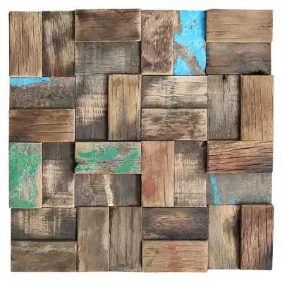 Old ship trojan Saike weathered wood sense of vicissitudes solid Trojan Saike TV background wall entrance building materials decoration home improvement