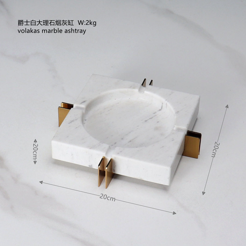 Marble Ashtrays Pendulum creative European-style Fancy Office Living Room Boilerplate room Sales Department Light Extravagant Soft Dress-Taobao