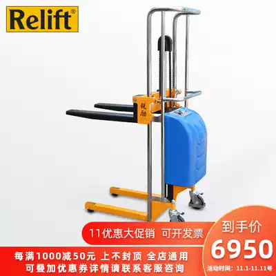 Spot promotion 400kg Light semi-electric stacker small mini semi-automatic hydraulic lift stacker