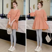 Pregnant Woman Doll Sweatshirt Spring New Blouse Fashion style Suit Chaoma Ocean Gas Autumn Clothing with Pregnant Woman Dress Woman