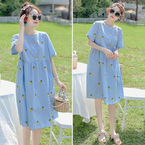 Pregnant woman Libra dress Summer Little fresh loose Doll Skirt Postpartum Breastfeeding Skirt Fashion summer dress Pregnancy Woman Dress