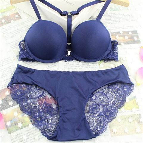 (Giá hàng ngày đặc biệt) trước Nhật Bản khóa vẻ đẹp trở lại áo ngực sexy sâu V womens đồ lót áo ngực ngực nhỏ bộ sưu tập bộ y