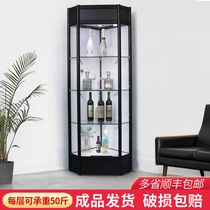 Corner Cabinet Wine Cabinet Handmade Lego Model Display Cabinet Modern Glass Cabinet Corner Cabinet Home Dust-Proof Hand Rack