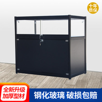 Ornament Counter Jewellery Glass Exhibition Cabinet Display Case Jewellery Counter Mobile Phone Cabinet Boutique Cabinet Shelves Smoke Wine Cabinet Small