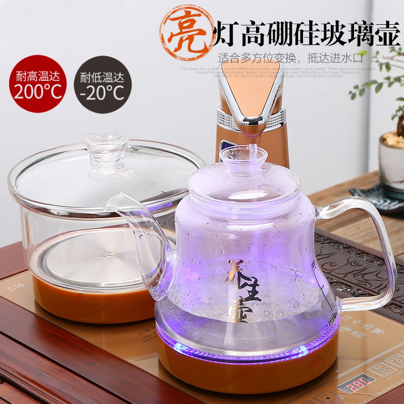 Fully automatic electric heating upper kettle household glass burning kettle self-suction water-pumping teapot teapot kung-fu tea tea quick cooking pot