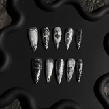 Длинные наклейки для ногтей для маникюра, новая коллекция, яркий броский стиль, легкий роскошный стиль