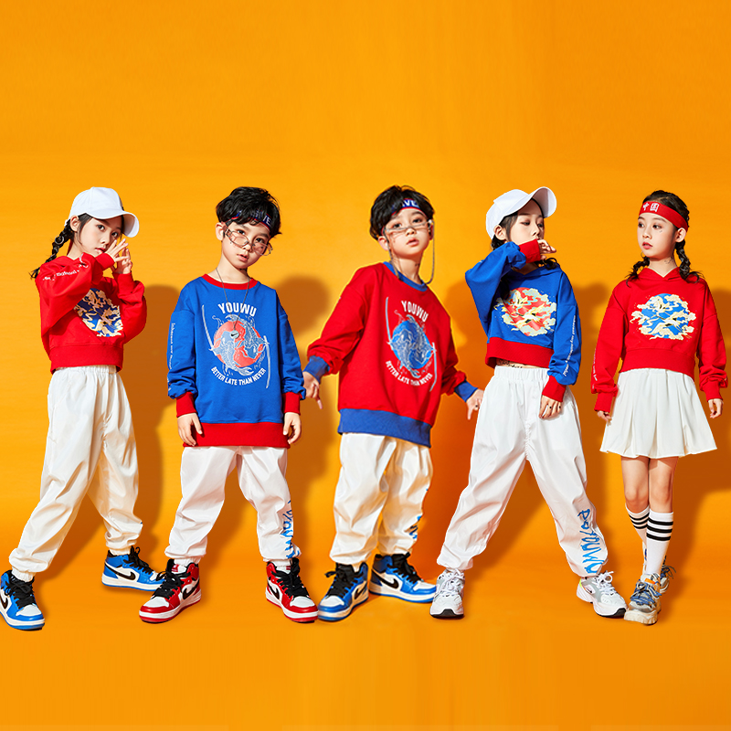 Children's games suit boys and girls group performance class uniforms primary and secondary school students cheerleading cheerleading performance clothing