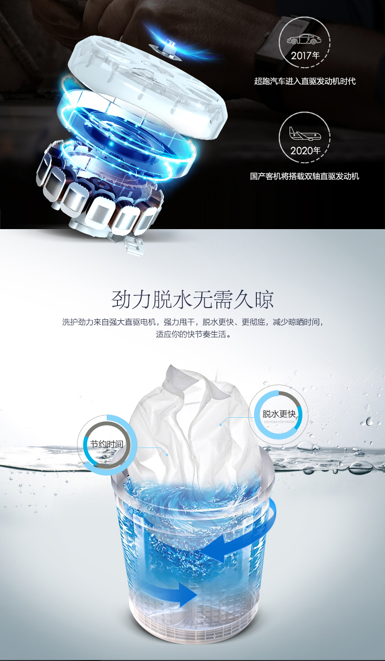 Haier Haier 8 kg KG chuyển đổi tần số kép máy giặt tự động sóng nhà câm ES80BZ969 máy giặt sấy
