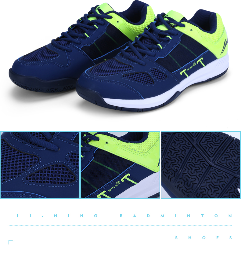 Giày cầu lông Li Ning mới 2018 Giày bảo hộ nam chống trơn trượt Giày thể thao đế thấp cho nam - Giày cầu lông shop giày thể thao