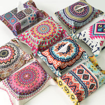 Ethnic style fabric restaurant tissue cover for car tissue bag creative tissue box bathroom tissue cover