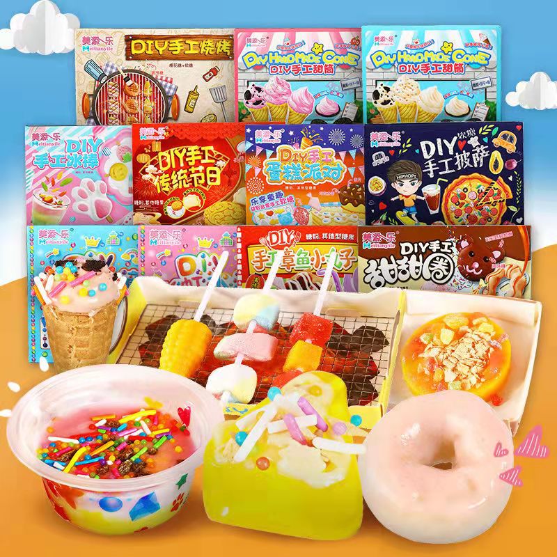 Food Play Beauty Add Music Diy Artisanal Homemade China Parenting Children's Puzzle Mesh Red Candy Suit Snacks Toys-Taobao