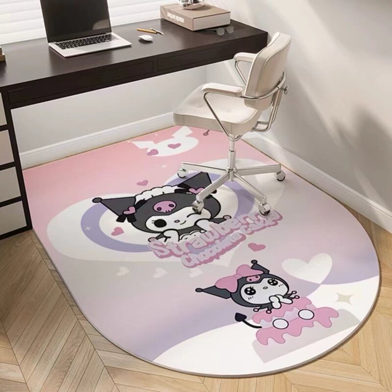 Children's Room Chair Floor Mat Bedroom Desk Study Chair Carpet Reading Area Computer Desk Swivel Chair Non-Slip Foot Mat
