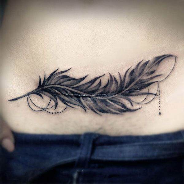 Tattoo Sticker Private grass Ben Scar Butt woman Waterproof Patch Persistent Feather cover Caesarean Belly Flower Arm