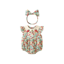 Fanhunting baby summer clothes newborn clothes baby girl going out jumpsuit full moon 100 days summer clothes