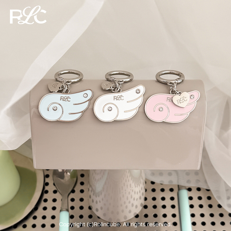 Rolincube Original Angel Tears Enamel Pendant Phone Case Chain Bag Charm Keychain Fashionable High-End ins